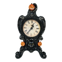 Horloge de table ancienne avec citrouilles de 24 x 14 cm