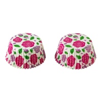 Capsules pour cupcakes à motifs de roses - 36 unités