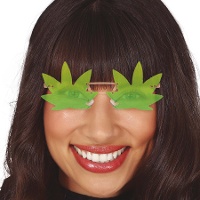 Lunettes sans monture en forme de feuille de marijuana