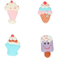 Figurines en sucre pour la fête de la crème glacée - 8 unités