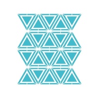 Pochoir géométrique triangulaire de 20 x 28,5 cm - Artis decor - 1 unité