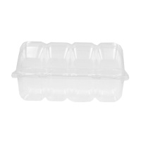 Récipient en plastique transparent pour 4 donuts - Pastkolor