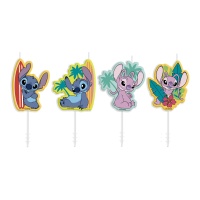 Bougies de Stitch de 4,5 cm - 4 unités