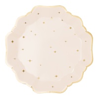 Assiettes étoiles Vintage de 21 cm - 6 unités