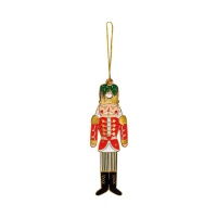 Pendentif en métal de soldat casse-noisette de 3 x 10 cm