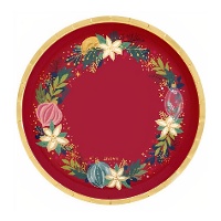 Assiettes de 17 cm pour décoration de Noël - 6 unités