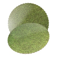 Base pour gâteau de 25 x 25 x 0,3 cm aspect gazon