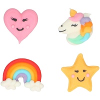 Figures en sucre de Unicorn Dream - 8 unités