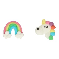 Décorations en sucre Licornes - FunCakes - 288 pièces