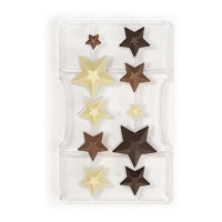 Moule en forme d'étoiles pour chocolat - Decora - 10 cavités
