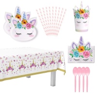 Kit pour fête de licorne enchantée - 12 personnes