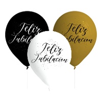 Ballons en latex pour une heureuse retraite de 27 cm - 8 unités