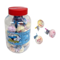Maxi sucette en caramel Napoléon en pot - 36 unités