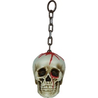 Pendentif de crâne sanglant avec chaîne de 40 cm