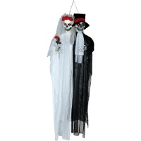 Pendentif de couple squelette avec lumière et son de 1,85 m