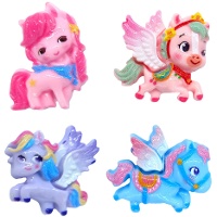 Figurines de licornes volantes 2,8 cm pour galette des rois - Dekora - 50 unités