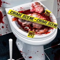 Décorations adhésives pour WC, motif de cadavre 30 x 40 cm