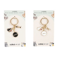 Porte-clés Chat « I love you » - 1 unité