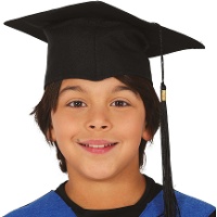 Toque de graduation en tissu pour enfants