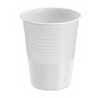 Gobelets en plastique blanc de 220 ml - 25 unités