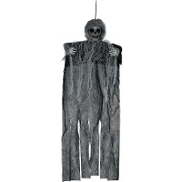 Pendentif de squelette gris avec tunique de 60 cm