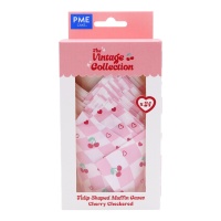 Capsules tulipe en papier pour muffins à la cerise - PME - 24 unités