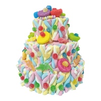 Gâteau de bonbons à trois étages de 980 gr