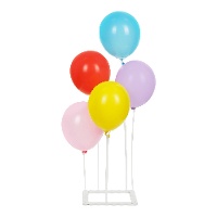 Centre de table pour ballons avec base carrée - 17 pièces