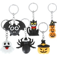 Porte-clés assortis d'Halloween - 6 unités