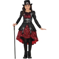Costume de gothique rouge pour fille