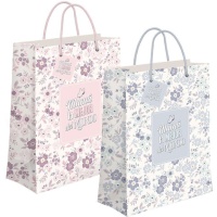 Sac cadeau de 45 x 33 x 10 cm Maman fleurs - 1 unité
