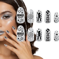 Ongles press-on Disco - lot de 12
