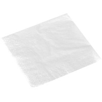Serviettes blanches de 19 cm - 50 unités