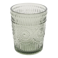 Verre de 290 ml en cristal gravé couleur eau verte