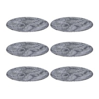 Assiette de 20 cm avec motifs - Vessia - 6 unités