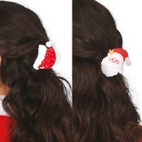 Pinces à cheveux de Noël assorties de 7 cm - 2 unités