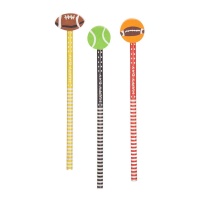 Crayons de sport assortis - 3 unités
