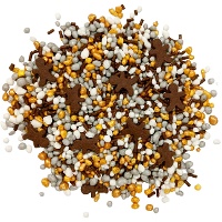 Mélange décoratif bonshommes en pain d'épices et billes croustillantes - 100 g