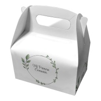 Boîte en carton pour Ma Première Communion Feuilles - 2 unités