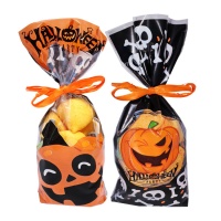 Sac assorti de guimauves oranges pour Halloween de 130 gr