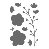 Ensemble de matrices assorties de fleurs et branche - Artemio - 11 unités
