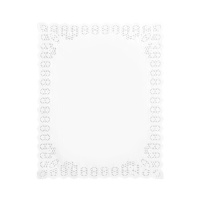 Napperon rectangulaire en papier blanc 37 x 44 cm - 100 unités