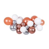 Guirlande de ballons de couleurs terracotta - 30 unités