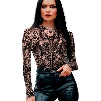 Body de tatouages à tête de mort