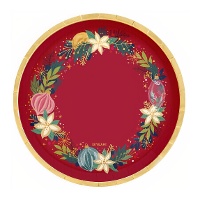 Assiettes décoratives de Noël 23 cm - 6 unités