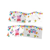 Invitations Peppa Pig - 6 unités