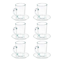 Tasse à café de 200 ml avec soucoupe - 6 services