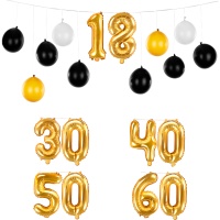 Kit de ballons avec numéro - 12 pièces