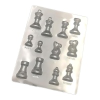 Moule pour pièces d'échecs en chocolat - Pastkolor - 12 cavités