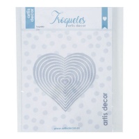 Matrices de découpe en forme de coeur - Artis decor - 18 unités